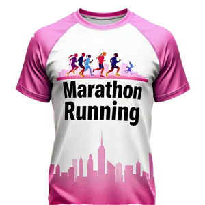 T-shirt de course à pied personnalisé en sublimation 3D intégrale, impression par sublimation, séchage rapide, impression de t-shirts personnalisés - Product Image 1