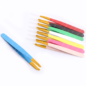 Pince à épiler incurvée et inclinée en acier inoxydable de forme parfaite, antistatique, légère, qualité salon, manipulation facile, outil de toilettage - Product Image 6
