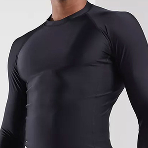 <b>For</b> Custom Logo <b>Men's</b> <b>Compression</b> MMA Rash Guard Quick Dry UPF50+ Eco-Friendly Anti-Bacterial Breathable 160g - Product Image 6