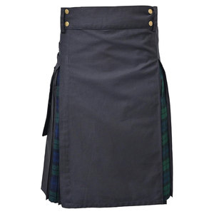 Top Selling Women's Black <b>Watch</b> Tartan Hybrid Kilt Traditional Scottish Cotton Plaid Handmade Wholesale Manufacturer - Product Image 1