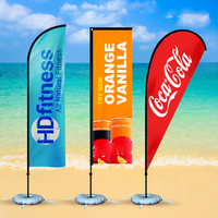 Bannière volante personnalisée pour publicité extérieure X Base en alliage d'aluminium Panneau de lavage de voiture avec drapeau à plumes Drapeaux et bannières promotionnels