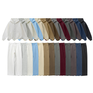 เสื้อฮู้ดซิปโอเวอร์ไซส์ผ้าฟลีซหนา 350gsm สำหรับฤดูหนาว มีหลายสีให้เลือก สามารถสั่งทำโลโก้ปัก 3 มิติได้ - Product Image 3