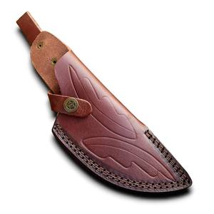 ซองใส่มีดหนังเย็บมือคุณภาพสูง หนังวัวแท้ พรีเมียม สำหรับพกพาแบบคาดเข็มขัด ใบมีดแบบ Fixed Blade สำหรับยุทธวิธี EDC กิจกรรมกลางแจ้ง MOQ ต่ำ - Product Image 1