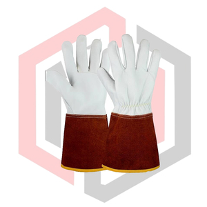 Gants de soudage en peau de mouton, gants de soudage TIG en cuir, résistants aux déchirures, sans silicone, sans poudre, stériles, personnalisables - Product Image 1