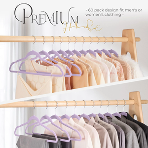 Cintre de luxe Pavico personnalisé en velours écologique 42 cm, antidérapant, pour adultes, résistant au vent, en plastique, pour armoire - Product Image 6