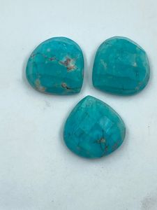 Turquoise howlite en forme de poire, 3 pièces, 22,74 carats, meilleure qualité pour la fabrication de bijoux - Product Image 1