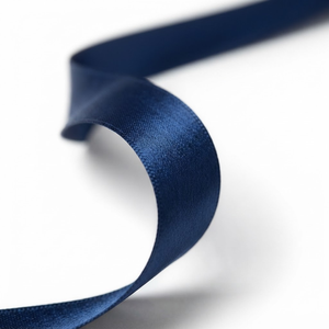 Ruban en satin bleu marine simple face de 6 mm, 100 % polyester, personnalisable, qualité export, rouleau de 350 mètres, cadeaux d'entreprise, emballage de vin - Product Image 2