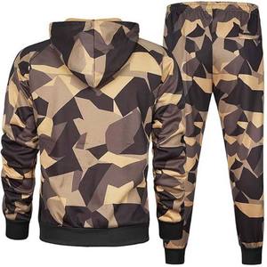 Ensemble pantalon et sweat à capuche camouflage pour homme, impression par transfert thermique, polyester, vêtements de travail haute visibilité, certifié CE, tenue de jogging confortable - Product Image 2