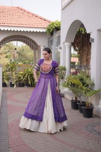 Lehenga Choli spécial Navratri, Chaniya Choli pour femmes, vêtements traditionnels indiens, Lehenga Choli de mariée en pur coton - Product Image 2