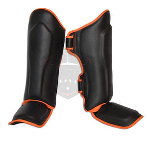 Protège-tibias de boxe professionnel 2026 personnalisables en cuir multicolore, protection de haute qualité, ajustement optimal - Product Image 2