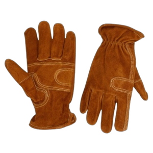 ถุงมือทำงานหนังวัวแท้เสริมความแข็งแรง ดีไซน์ใหม่ นุ่มสบาย ป้องกันมือสำหรับงานอุตสาหกรรม ก่อสร้าง และทำสวน - Product Image 1