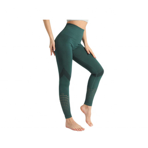 Elegant Style Women's Premium Quality <b>Seamless</b> Breathable Mid Waist Polyester/Nylon <b>Leggings</b> Bright Colors Best Wholesale - Product Image 2