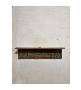 ชั้นวางของติดผนังไม้แกะสลักลายดอกไม้ทำมือ |   ชั้นวางของติดผนังอเนกประสงค์สไตล์วินเทจแบบเรียบง่ายสำหรับห้องน้ำและห้องนั่งเล่น - Product Image 1