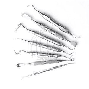 Curetas Quirúrgicas Dentales Manuales Profesionales de Acero Inoxidable, Instrumentos Reutilizables para Tratamiento Oral, Limpieza y Raspado Periodontal - Product Image 2