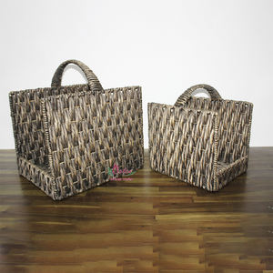 Eco-Friendly Handmade Seagrass <b>Wicker</b> Log <b>Storage</b> <b>Basket</b>, Natural Crafts For Kitchen & Living Room - Product Image 3