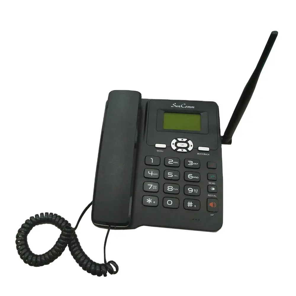 SunComm akülü masa telefonu SC-3968-GP GSM sim kart masası telefon