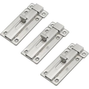 Set di 3 Pezzi: Serrature Scorrevoli da 3 Pollici per Porte e Finestre con Chiusura a Scorrimento e Blocco per Cancelli - Product Image 1