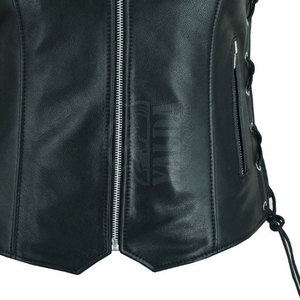 Gilet d'extérieur en cuir véritable tricoté pour femme, qualité supérieure, prix raisonnable, vente en gros, dernier design, respirant, pour la vente en ligne - Product Image 4