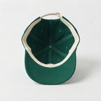 Casquette de baseball verte avec lettre A brodée en blanc, 6 panneaux, ajustée, unisexe, décontractée