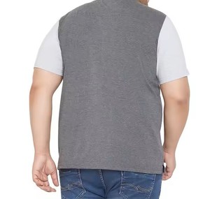 T-shirts 100 % coton bio pour hommes, légers, 250 GSM, avec logo personnalisé, impression de qualité et col rond. - Product Image 2