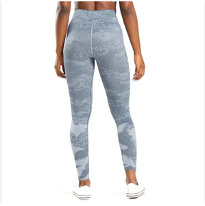 Leggings de sport respirants pour femmes, taille haute élastique, imprimé simple et coloré - Product Image 2