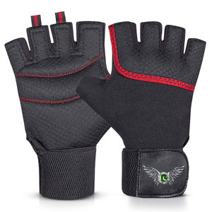 Non <b>Slip</b> Fitness Gloves with Palm Cushioning for Weight Training Bodybuilding & Exercise Heavy Duty Gym Glove with Wrist Support - Product Image 1