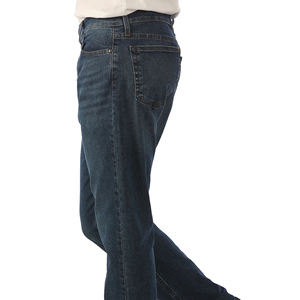 Pantalones Vaqueros de Mezclilla de Algodón para Hombre, Lavado Oscuro, Corte Recto, Peso Medio, Casuales - Product Image 1