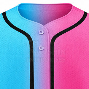 เสื้อเบสบอลสีพื้นแบบติดกระดุมและแขนสั้น ผลิตในปากีสถาน - Product Image 5