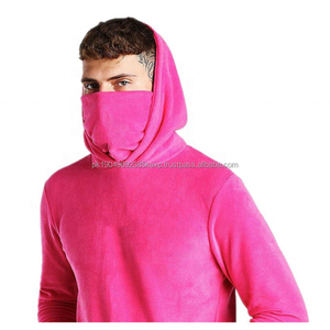 Balaclava tendance pour hommes, sweat-shirts respirants en coton mélangé, basiques avec un nouveau tissage au crochet réglable pour l'hiver 2026 - Product Image 2