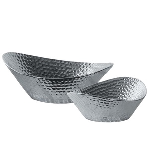 Bol de service rond en aluminium personnalisé moderne pour table à manger, mariages et fêtes, restaurants, traiteur - Product Image 1