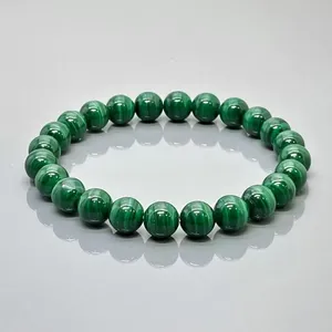 Natural Malachite 8mm Smooth Round AA Grade Gemstone Beads Stretch <b>Bracelet</b> <b>Healing</b> Jewelry Wholesale - Product Image 6