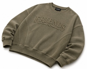 Sweat-shirt à col rond personnalisé pour homme, coupe ample, décontracté, tricoté, 100 % coton, motif lettres, idéal pour l'automne - Product Image 4