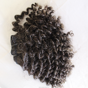 Magnifique Chevelure Humaine Vierge Remy Grise Bouclée Vietnamienne, Double Trame Faite à la Machine, 100% Naturelle, Extension Ondulée Profonde, Full Lace - Product Image 4