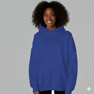 Sweat à capuche streetwear pour femme en molleton de coton épais, respirant, séchage rapide, doublé, col rond, manches longues, personnalisable - Product Image 4