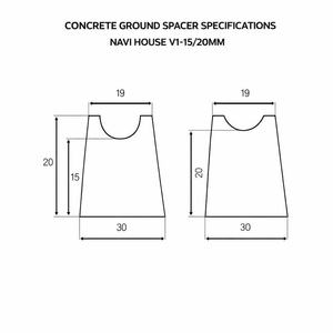 Entretoise préfabriquée NVH-V1 pour armature de dalle inférieure 15/20 mm, pour carrelage intérieur, hôtels, appartements, villas, centres commerciaux - Product Image 5