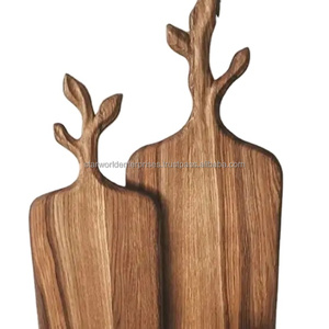 Bloc à découper en bois super solide fabriqué à la main Planches en bois de cuisine rustique avec grande surface pour couper les légumes et la viande - Product Image 1