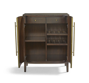 ตู้บาร์ไม้มะฮอกกานี FasanoSolid สำหรับเก็บไวน์ จัดแสดงแก้ว เก็บเหล้า ติดผนัง เหมาะสำหรับห้องนอน ห้องเก็บของ สไตล์ร่วมสมัย - Product Image 2