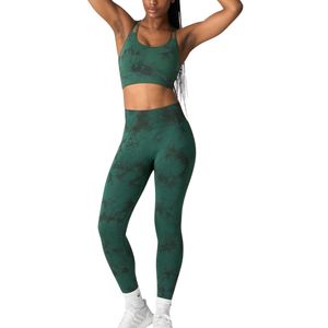 Custom Wholesale Women <b>Tie</b> Dye Sports Bra Seamless Strappy <b>Back</b> Breathable Yoga Fitness Gym Workout Activewear - Product Image 4