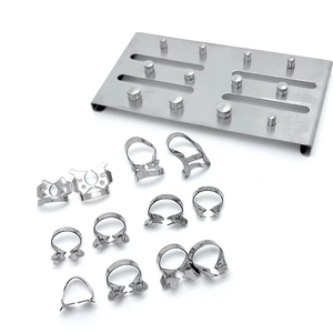 Oral Care Set 12Pc Manual Stainless Steel Endodontic Dentistry Tools Including Dental Barrier <b>Clip</b> Frame Holder Rubber Dam CE - Product Image 5