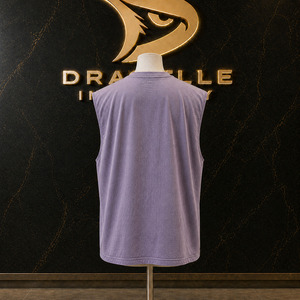 Custom <b>Y2K</b> Oversized Sleeveless Muscle Tee, Distressed Washed Cotton Streetwear Tank <b>Top</b> with Safety Pin Detail & Boxy Fit - Product Image 2