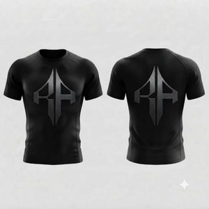 Camiseta Deportiva de Manga Corta para Hombre, Cuello Redondo, Impresión por Sublimación, Secado Rápido, Transpirable, Material de Spandex/Poliéster, Calidad Premium - Product Image 1