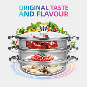 Stainless Steel Soup <b>Pot</b> with Glass Lid Double Handles <b>Induction</b> Compatible Modern Design Multi-layer Coating Dishwasher Safe - Product Image 5