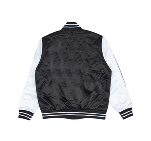 New Design Wool Varsity <b>Jacket</b> Baseball <b>Winter</b> Stand Collar Patchwork Front Logo Zipper Closure Thick <b>Jacket</b> - Product Image 6