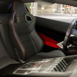 2 pz punto rosso universale in pelle PVC secchio Racing sedili reclinabili in pelle carbonio Look posteriore regolabile Slider Set - Product Image 3