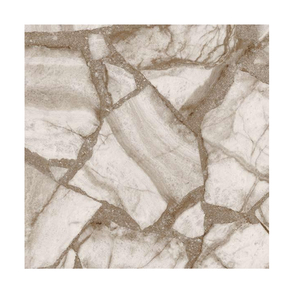 Carrelage mural et de sol intérieur haut de gamme en céramique effet marbre gris 600x600mm, résistant à l'usure, antidérapant, design moderne, finition brillante - Product Image 3