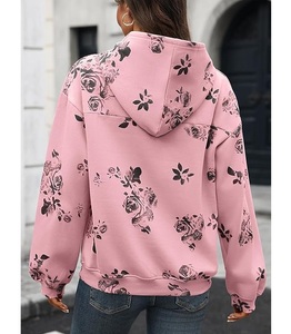 Nouveau design de sweat à capuche pour femme, 100 % coton, manches longues, col en bateau, imprimé, confortable, pour l'hiver, fabriqué au Bangladesh - Product Image 5