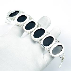 Bracelet en opale de feu rose ovale en argent sterling 925, bijoux faits à la main de style bohème, cadeau élégant - Product Image 6