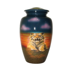 Urne funéraire artisanale en laiton pour cendres humaines, design moderne, décorative, pour cendres humaines ou d'animaux, capacité 3-4L, vase de table de luxe - Product Image 1
