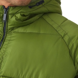 Veste d'hiver matelassée à capuche verte pour homme avec fermeture éclair, coupe-vent, en polyester, décontractée - Product Image 5