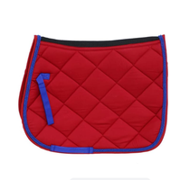 Ensemble de tapis de selle pour cheval en peau de mouton de qualité supérieure avec bonnet d'oreille assorti |   Tapis de selle équestre matelassé hexagonal |   Équitation